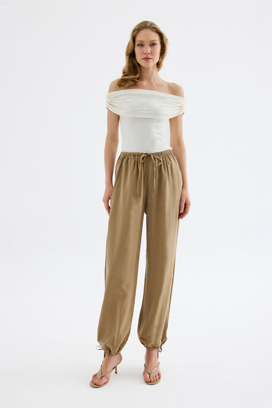 Novelle Modal Baloon Pantolon - Bej