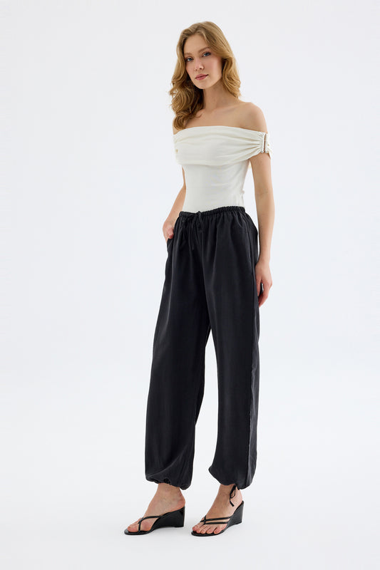 Novelle Modal Balon Pantolon - Siyah